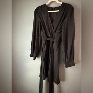 Express Black Long Sleeve Dress